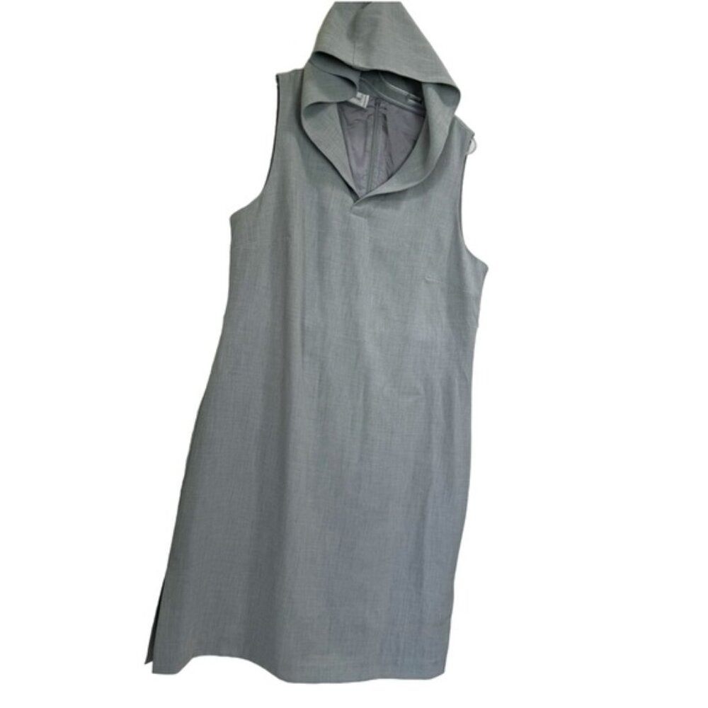 Fleur Bleue NEW Vintage Y2K Canada Hoodie Sheath Dress Sleeveless Hood Slits 12